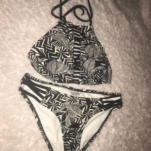 Black and white bathing suit